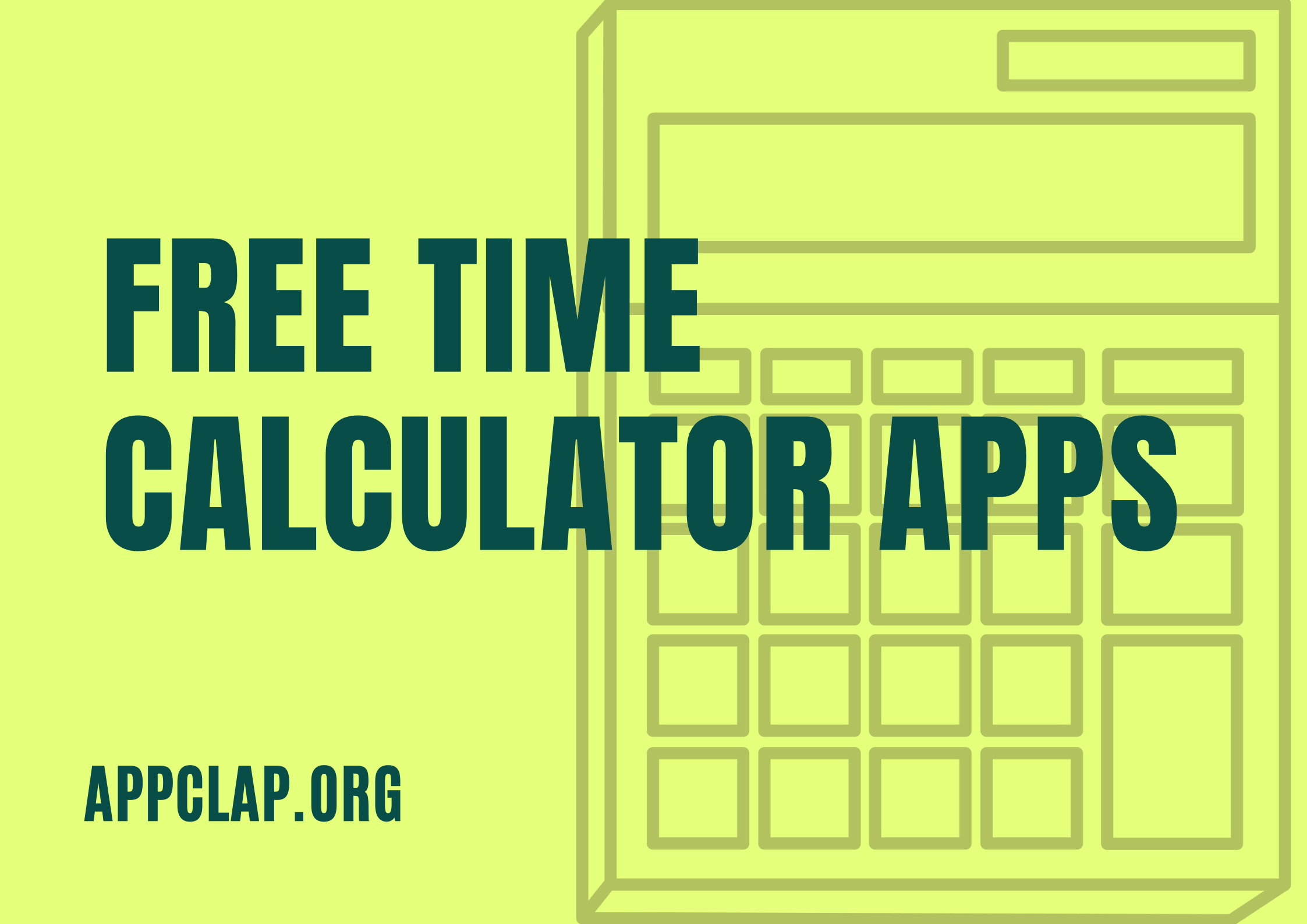 Free Time Calculator Apps
