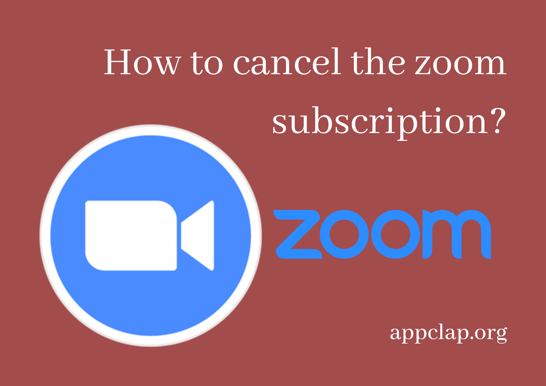 How to cancel the zoom subscription?