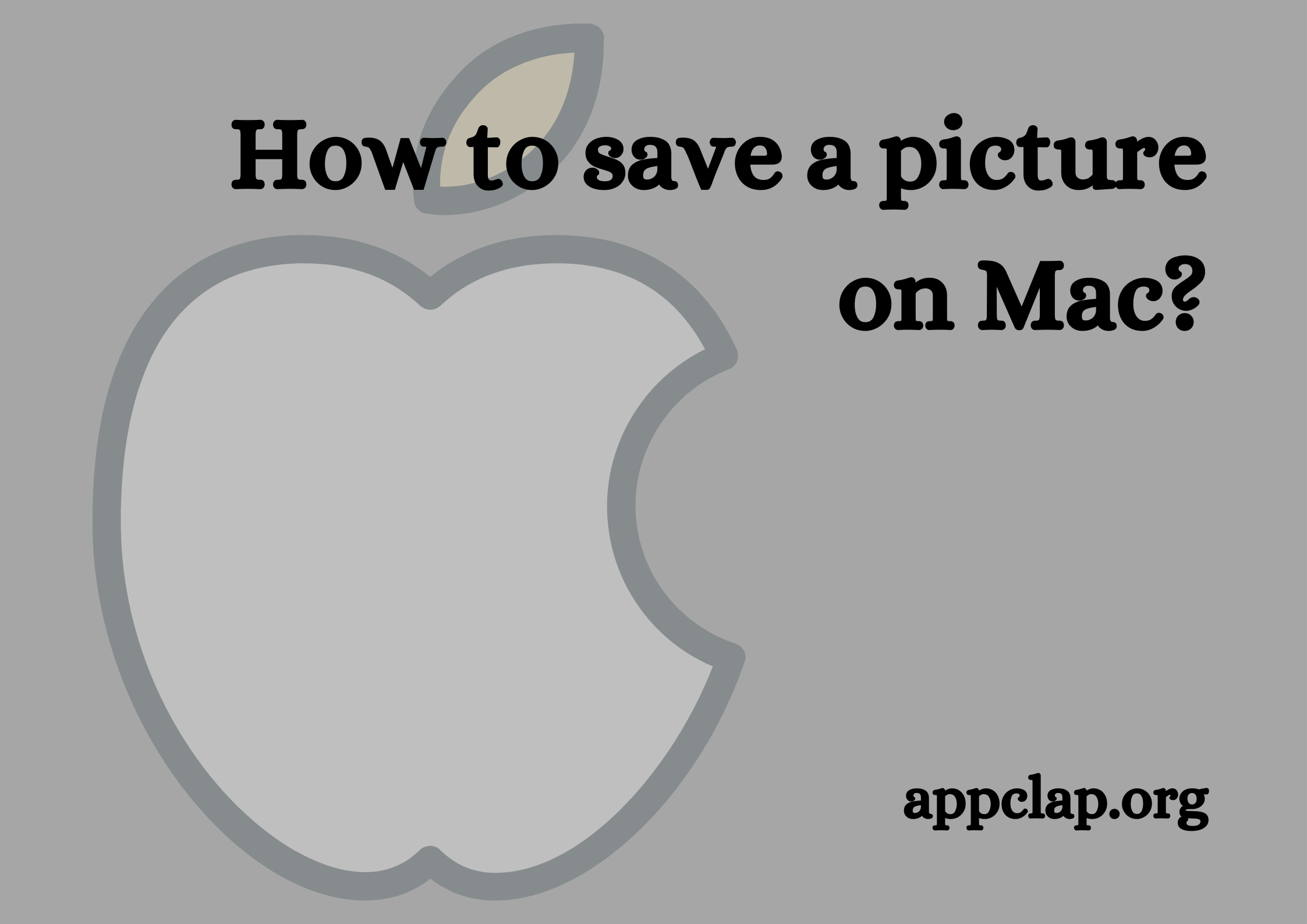 How to save a picture on Mac?