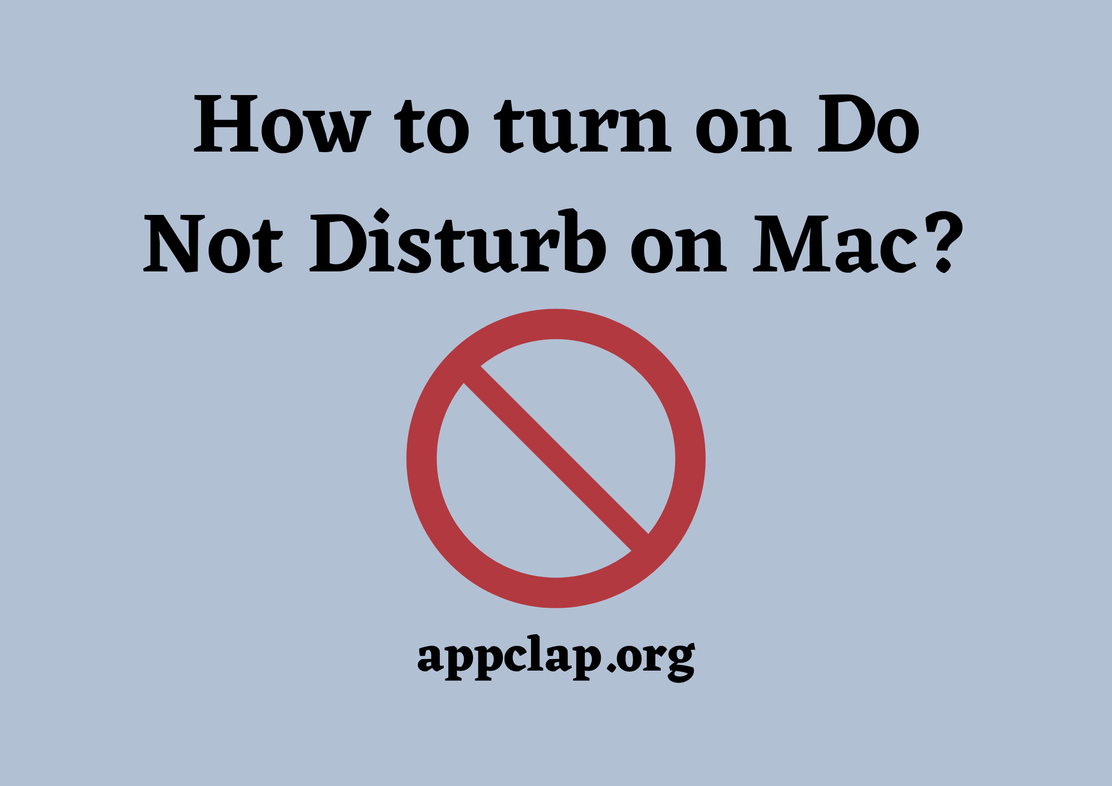 How to turn on Do Not Disturb on Mac?